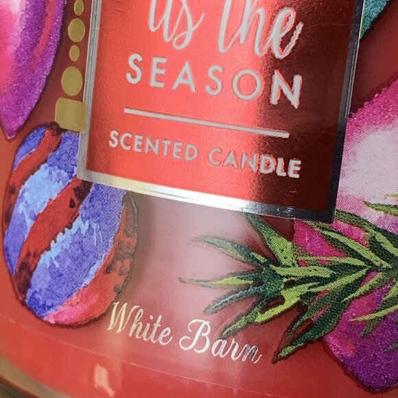It’s The season White Barn 3 Wick Candle NEW Holiday Apples Cinnamon Pine 14.5oz - Picture 2 of 6